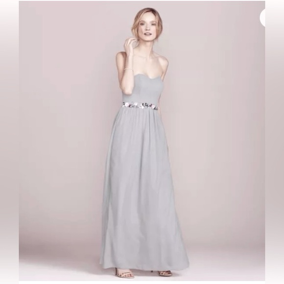 LC by Lauren Conrad formal party dress. Size 6. NWT Sleeveless Maxi flowy 🩶🌸🩶 - Picture 1 of 16